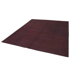 Bordo Halı Modern Stil Desensiz El Dokuma Yün Pamuk Karışımlı Salon Halısı Yatak Odası