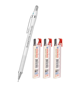 Scrikss Simo R&D Japan Uçlu Kalem Beyaz 0.5 1 Adet ve Mikro 0,5 Versatil Kalem Uçu Siyah 3 Paket 