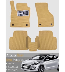HYUNDAİ i30 (2011-2017) Uyumlu EVA Paspas Tam Set–Araca Özel,Kolay Montaj,Su Geçirmez