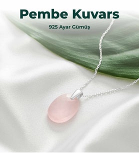 Luxtone Sertifikalı Pembe Kuvars 925 Ayar Gümüş Kolye Kadın Takı LX0620KL