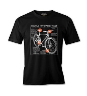 Bicycle Fundamentals Siyah Erkek Tshirt