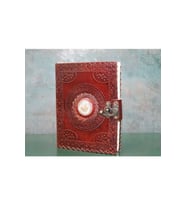 Kişiye Özel Taşlı Deri Defter - 20x15cm