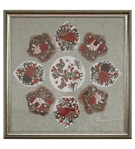 e38 EL İŞÇİLİĞİ KURDELE NAKIŞ TABLO 68 * 68 cm - 4148