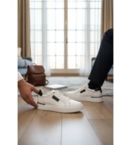 Enoch Hakiki Deri Garnili Günlük Erkek Sneaker Comfort Taban