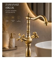 Antik Çanak Lavabo Bataryası - Çift Kollu