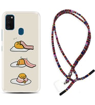 Samsung M21 M22 M23 M30 M31S M32 Kılıf Boyun Asklı Rasta Silikon Sweety Egg 1322