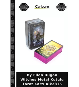Özel Üretim Koleksiyon Kehanet By Ellen Dugan Witches (Cadı) Metal Kutulu Tarot Kartı Alk2815