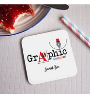 Kişiye Özel Grafik Tasarımcısına Hediye Bardak Altlığı