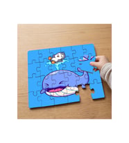Mutlu Penguen ve Balık Tasarımlı 24 Parça Ahşap Çocuk Puzzle MPK0407