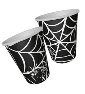 Bardak karton halloween cadılar bayramı örümcek siyah pk:8-
