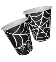 Bardak karton halloween cadılar bayramı örümcek siyah pk:8-