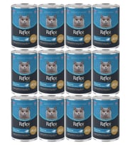 Reflex Plus Jöle İçinde Et Parçacıklı Alabalıklı ve Ton Balıklı Yetişkin Kedi Ko (Siyah)