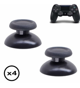 4 Adet PS4 Analog Topuz Orjinal Yedek Parça PS4 Topuz Thumb Stick v1 v2 Tüm PS4 Kollara Uyumlu (Siyah)