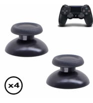 4 Adet PS4 Analog Topuz Orjinal Yedek Parça PS4 Topuz Thumb Stick v1 v2 Tüm PS4 Kollara Uyumlu (Siyah)