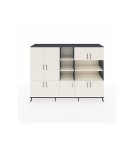 Hyperion Dolap 14 Raflı 9 Kapaklı 220x44x163 Antrasit-Aytaşı