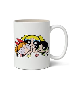 Powerpuff Girls Baskılı Beyaz Porselen Kupa Bardak