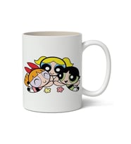 Powerpuff Girls Baskılı Beyaz Porselen Kupa Bardak