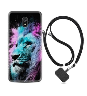Xiaomi Redmi 8A 8 Pro 9C 9T 10C 11T Pro Kılıf Boyun Askılı Silikon Pink Blue Leon 1603