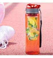 BK Gift Detoks Tasarımlı Süzgeç Hazneli Suluk 800 ml -3, BPA İçermeyen Detoks Matara
