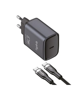 Gritty GAN 67W Notebook Şarjlı USB-C Hızlı Şarj Aleti+Type-C to Type-C Şarj Kablosu ( 100cm) Siyah(GC-C67CC)