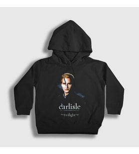 Presmono Unisex Çocuk Siyah Carlisle Cullen Vampire Twilight Kapüşonlu Sweatshirt 310198tt