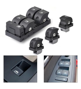 Audi A4 Dörtlü Ve Tekli Cam Anahtari Dügmesi Seti 2002--2008 444262492