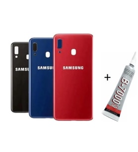 SAMSUNG A20 Arka Batarya Pil Kapağı KIRMIZI (B7000