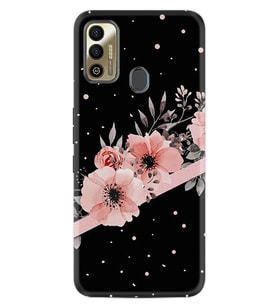 Tecno Sparrk 7T Kılıf Resimli Silikon Kılıf Siyah Şerit Mermer 1298