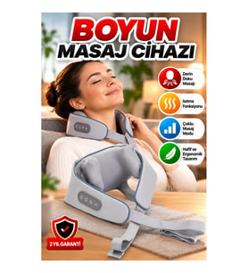 VNB-01 U Tipi Ergonomik Boyun Masaj Cihazı Gri