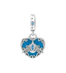 Kalpli Sindirella Kül Kedisi Arabası Charm  925 Ayar Gümüş