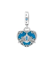 Kalpli Sindirella Kül Kedisi Arabası Charm  925 Ayar Gümüş