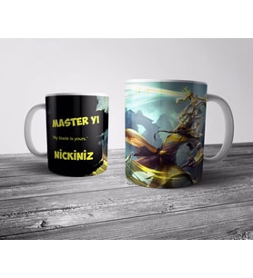 Pixxa  MASTER YI Kişiye Özel İsimli Kupa Bardak (League of Legends, LOL)
