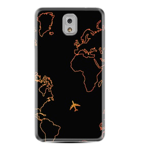 Samsung Note 3 4 5 8 9 20 Ultra 10 Lite Kılıf Desenli Silikon Harita ve Uçak 1777