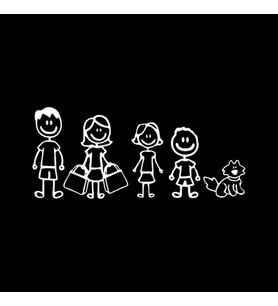 Aile Sticker Baba Anne Kız Erkek Çocuk Sticker Yapıştırma
