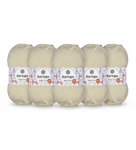 Baby One Tüylenmeyen Bebek Yünü Krem K025-5 Adet