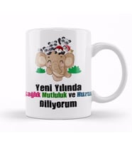 Yılbaşı Yeni Yıl Konseptli Mutlu Yıllar Hediye 012 Kupa Bardak Porselen