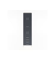 Hyperion Dolap 3 Raflı 5 Çekmeceli 4 Kapaklı 60x44x243 Aytaşı-Antrasit