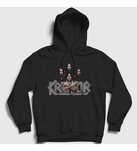 Presmono Unisex Siyah Band Kreator Kapüşonlu Sweatshirt 92982tt