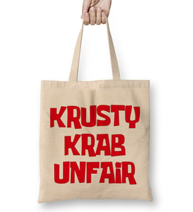 Spongebob Krusty Krab Unfair Bez Çanta Uzun Saplı