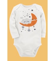 Organik Baskılı Pamuklu Unisex Bebek Body UZUNKOLE3