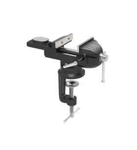 Steiner Alman 60 mm Dönerli Örslü Özel Alaşımlı Paslanmaz Dövme Çelik Mini Masa ve Tezgah Mengenesi Siyah