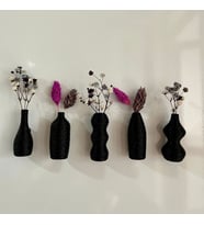 SERÜVENTR Miniflora - 5'li Magnetli Mini Vazo - Yeşil - Magnet (Siyah)
