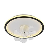 Siyah Ø50cm LED Fanlı 4000K Gün Işığı Hareketli Plafonyer Avize