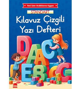 Renkli Standart Çizgili Yazı Defteri A4 Ebat