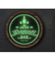 BK Gift Kişiye Özel Led Işıklı Yuvarlak Bar Tabelası, Işıklı Tabela, Bar Dekorasyonu, Duvar Dekoru, Home Bar Tabela-33