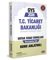 2024 T.C. Ticaret Bakanlığı Tüm Kadrolar İçin Ortak Konular Hazırlık Kitabı Data Yayınları
