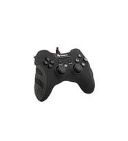 GAMEBOOSTER GB-J54B USB Kablolu Oyun Kolu, Çift Titreşim Motorlu, Ergonomik Siyah Tasarım, PC ve PS3 Uyumlu Gamepad