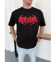 pilelistore- Erkek Baskılı T-Shirt Yazlık Kısa Kol Bisiklet Yaka Rahat Kalıp Tişört - Siyah