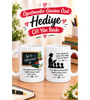 24 Kasım Öğretmenler Günü İçin Anlamlı Kupa Hediyesi Öğretmene Hediye Bardak