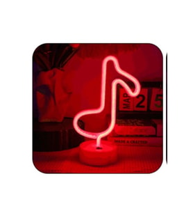 Neon Işık Gece Lambası Ev için Neon Lamba Düğün Parti Dekoru için Duvar Dekoru Nota Tasarımlı